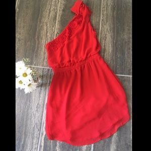 MNG Red One-Shoulder Dress Sz 4