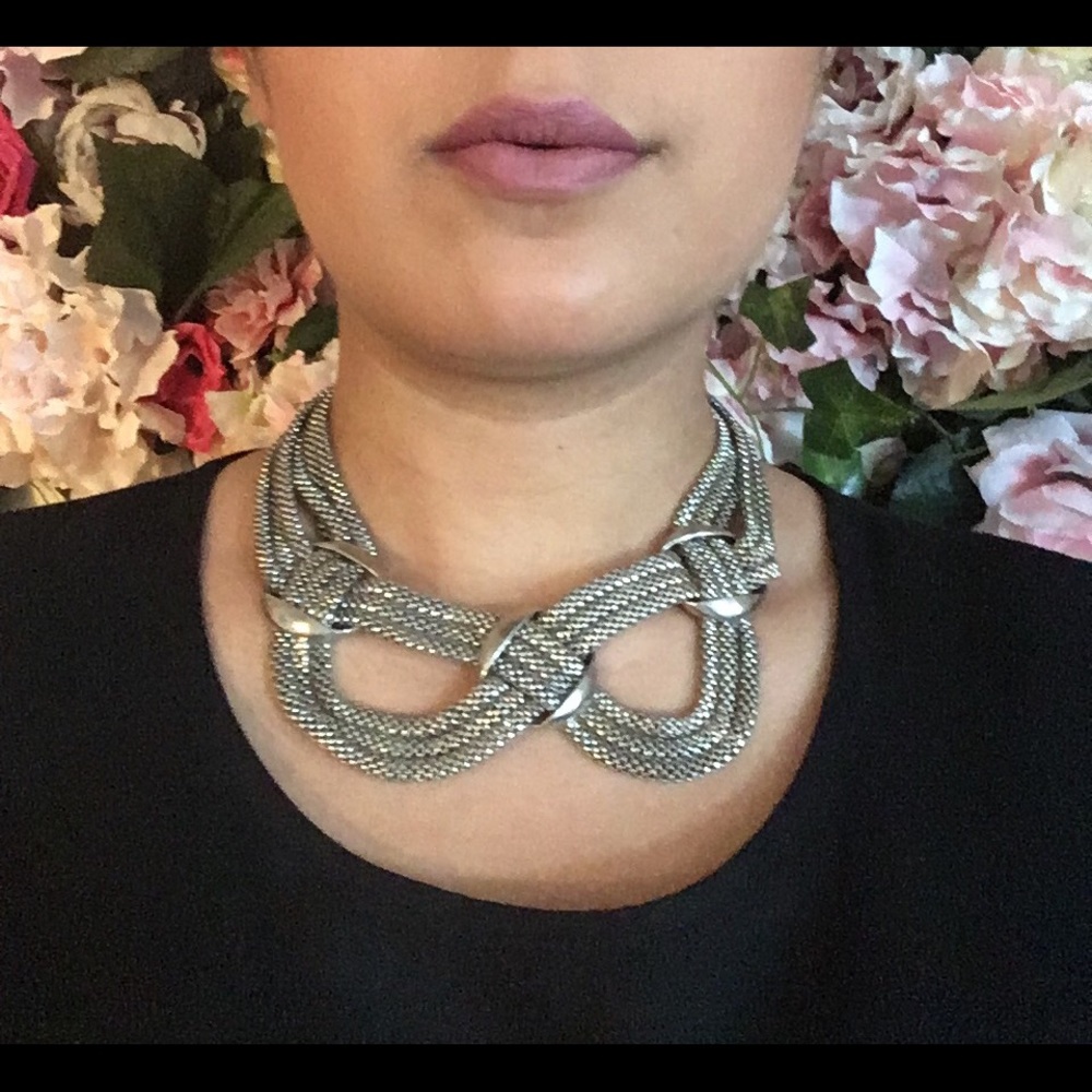 Metal statement necklace