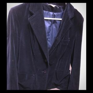 Vintage Navy Blur Velvet Jacket