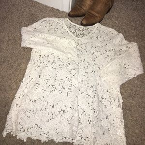 Brand new!!! Beautiful white (like laced) shirt✨