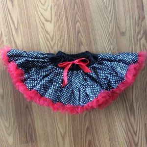 NWOT Baby skirt Black/White Polka Dots