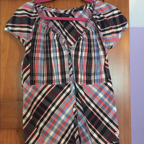 red, white, & blue Tommy Hilfiger blouse - Picture 1 of 4