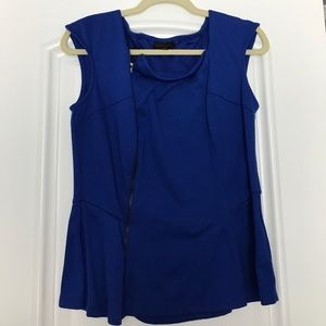 ROYAL BLUE PEPLUM W/ZIPPER