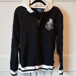 Polo Ralph Lauren Black + White Track Hoodie