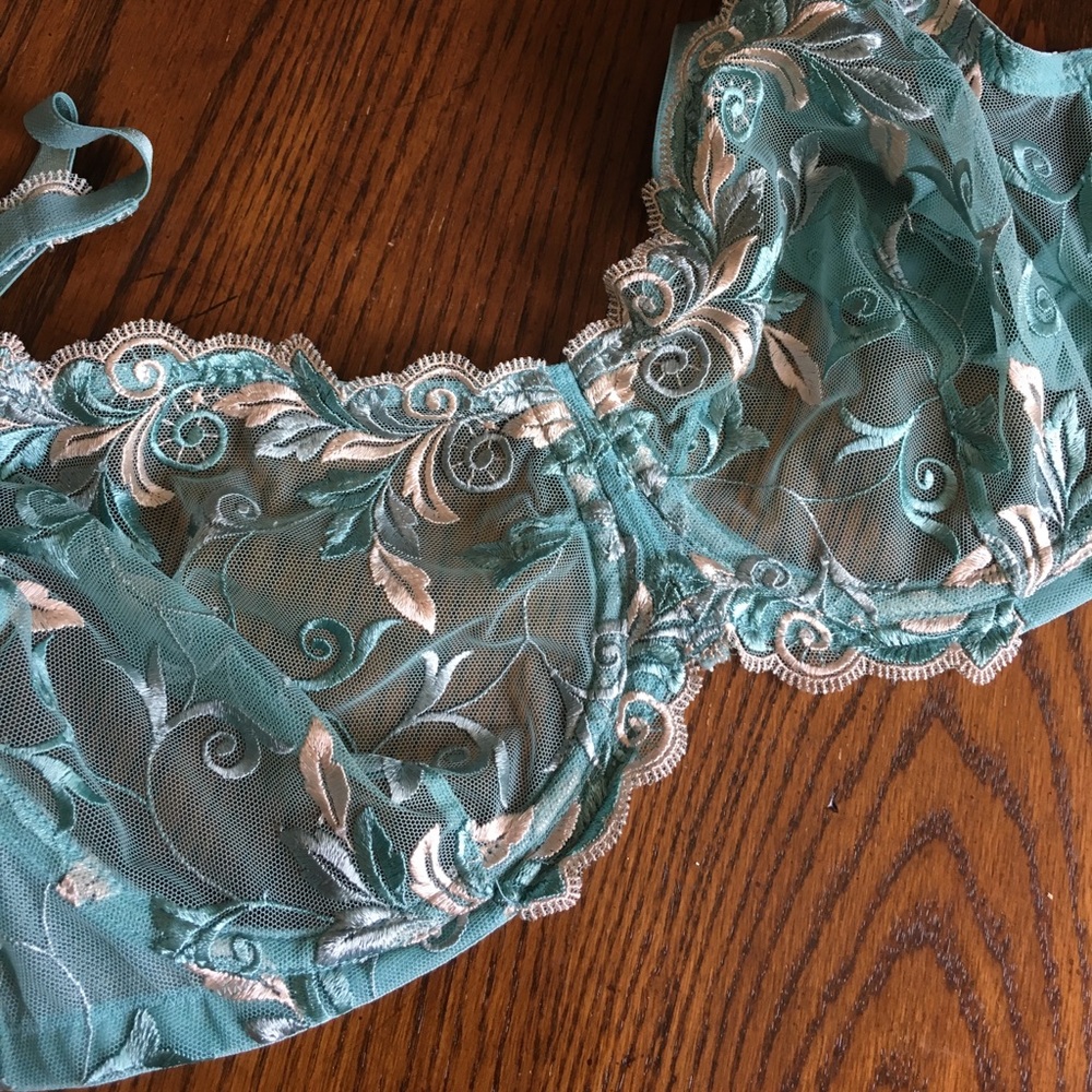 Teal Lace Bra