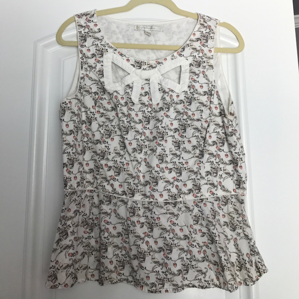 FLORAL PEPLUM TOP