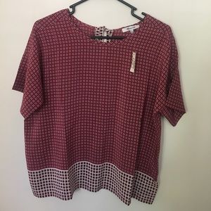 Madewell Silk Premiere Bow-Back Tee is Ascot Tile