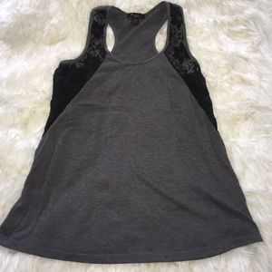 EXCELLENT DEAL! Sexy lace sides grey tank!