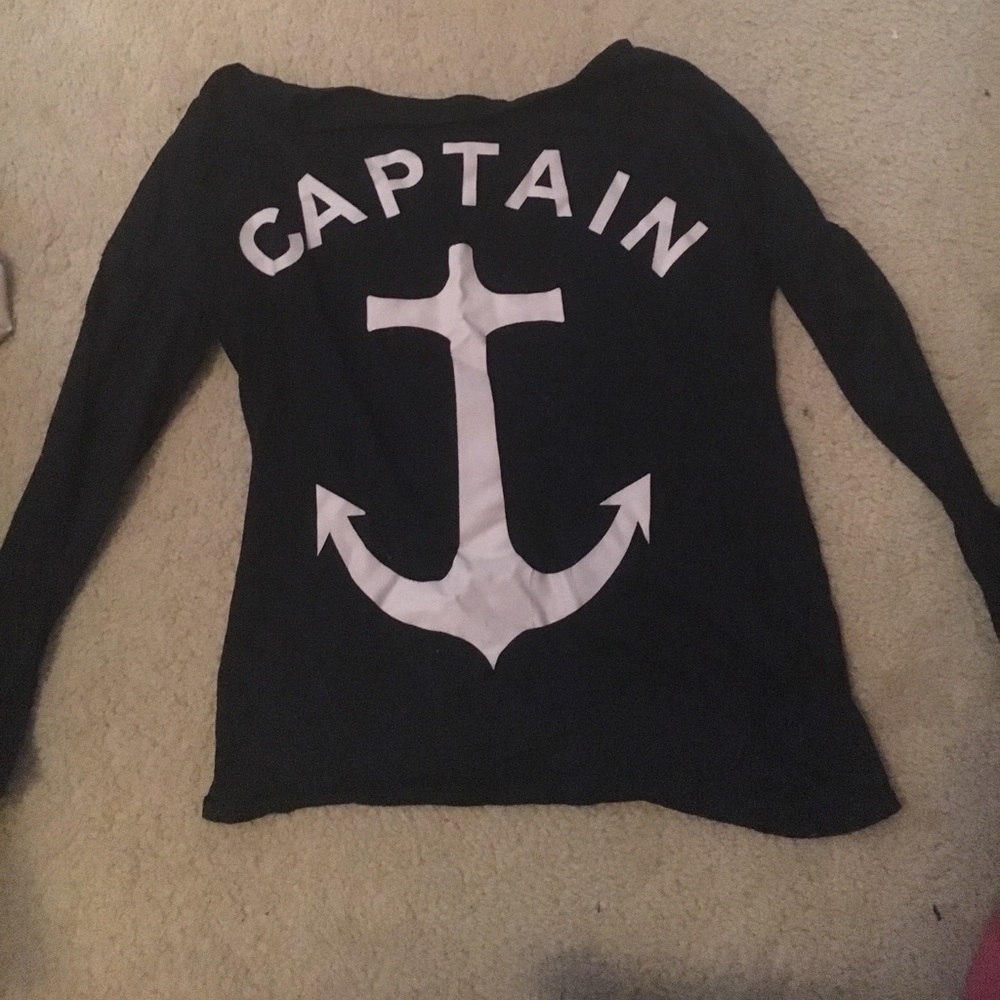 Yesstlye navy long sleeve captain shirt