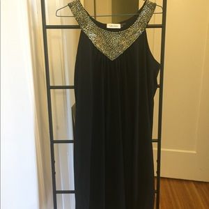 Black beaded Calvin Klein dress