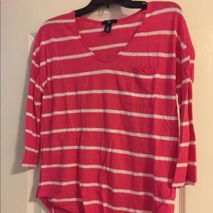 Pink and white stripe shirt