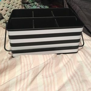 Black and white supply holder