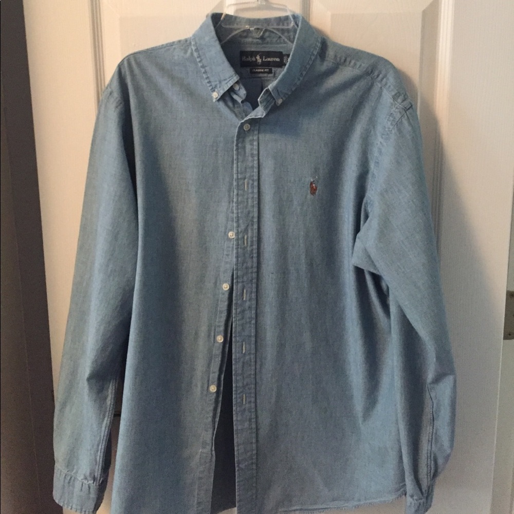 Ralph Lauren button down jean shirt