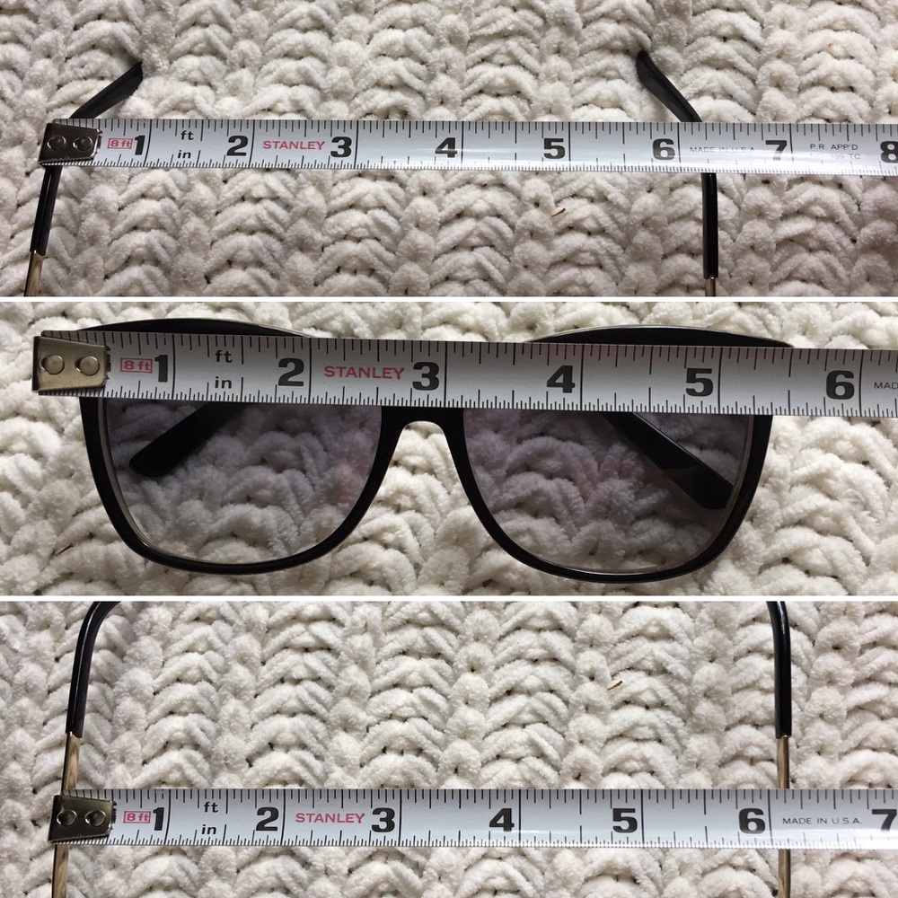 🔥Gucci black/gold wayfarer sunglasses 100% auth🔥 - Picture 7 of 8