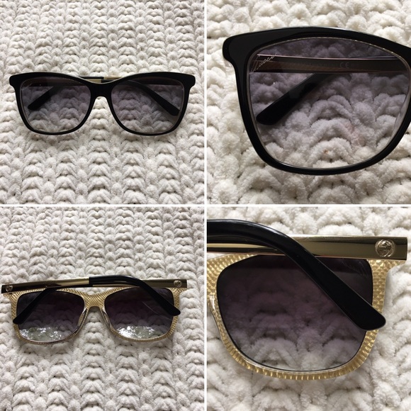 Gucci Accessories - 🔥Gucci black/gold wayfarer sunglasses 100% auth🔥