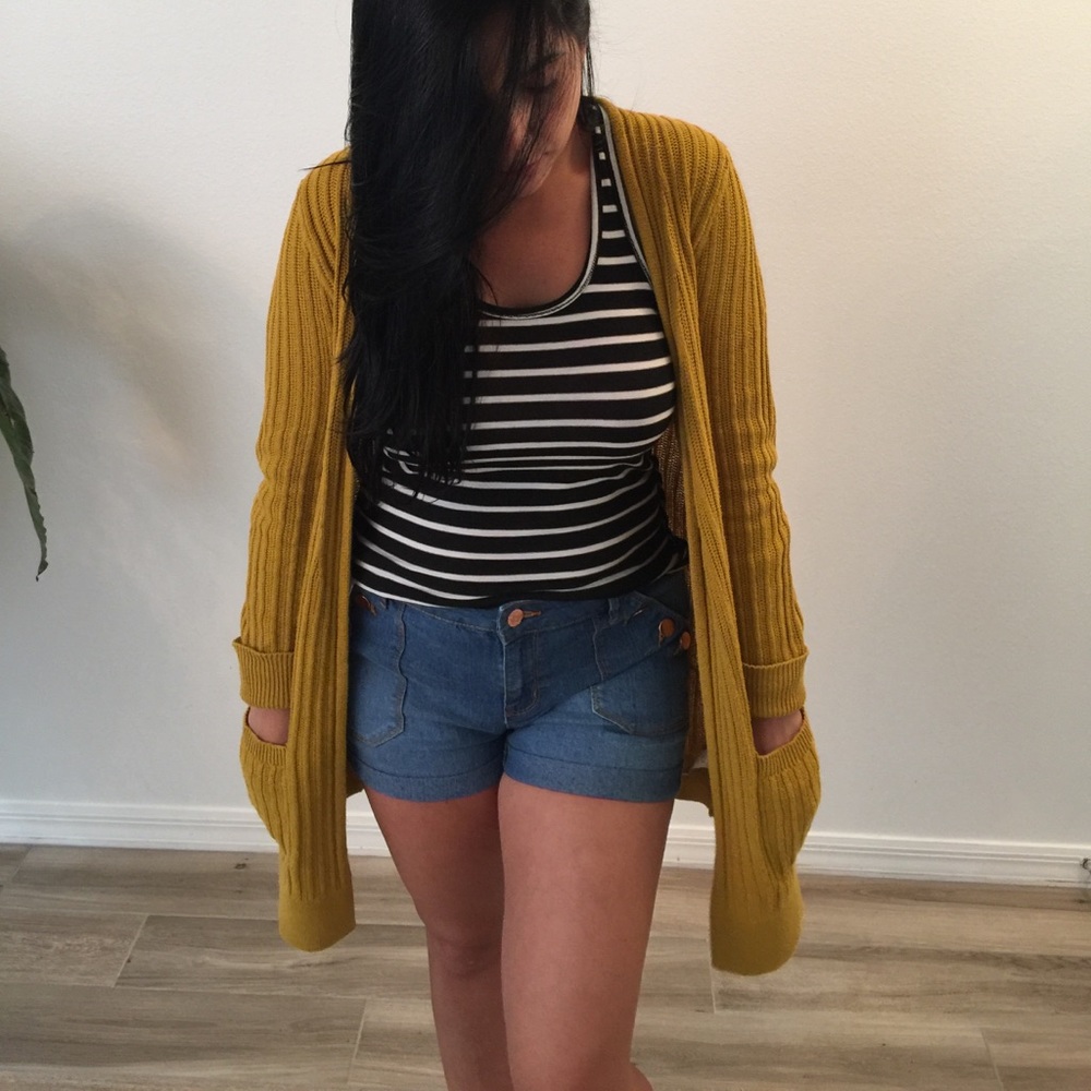 Mustard yellow cardigan