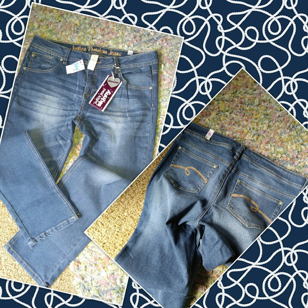 Justice skinny jeans NWT