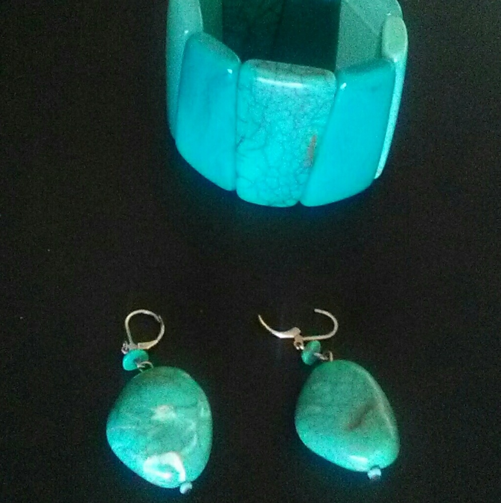 Bracelet and Pierced Earrings