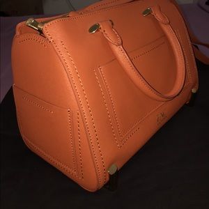 Zac Zac Posen Daphne Barrel Leather Satchel