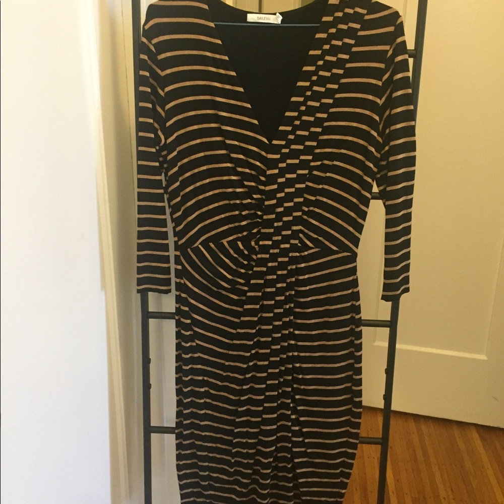 Black and cream striped dress
