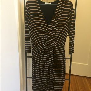 Black and cream striped dress