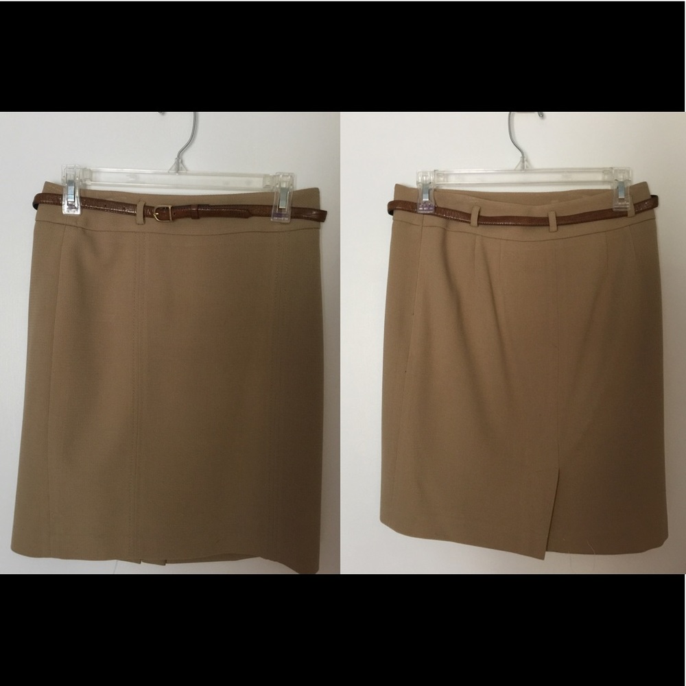 Loft camel pencil skirt