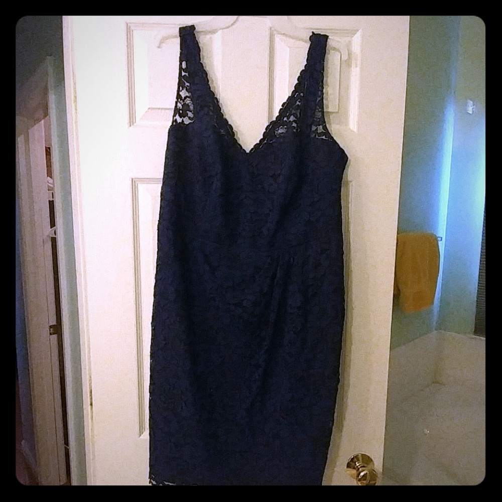 Navy blue lace dress