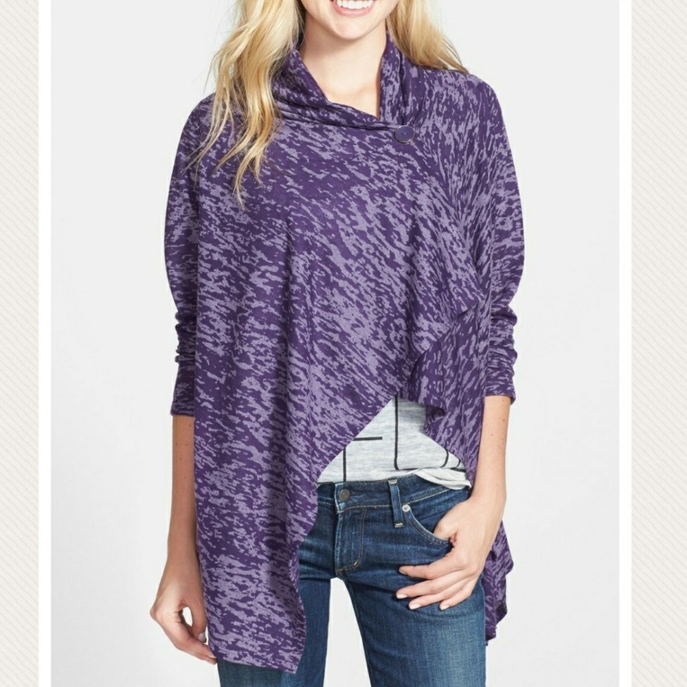 1X Bobeau purple sweater