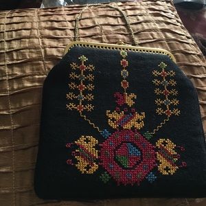 Vintage black tie purse