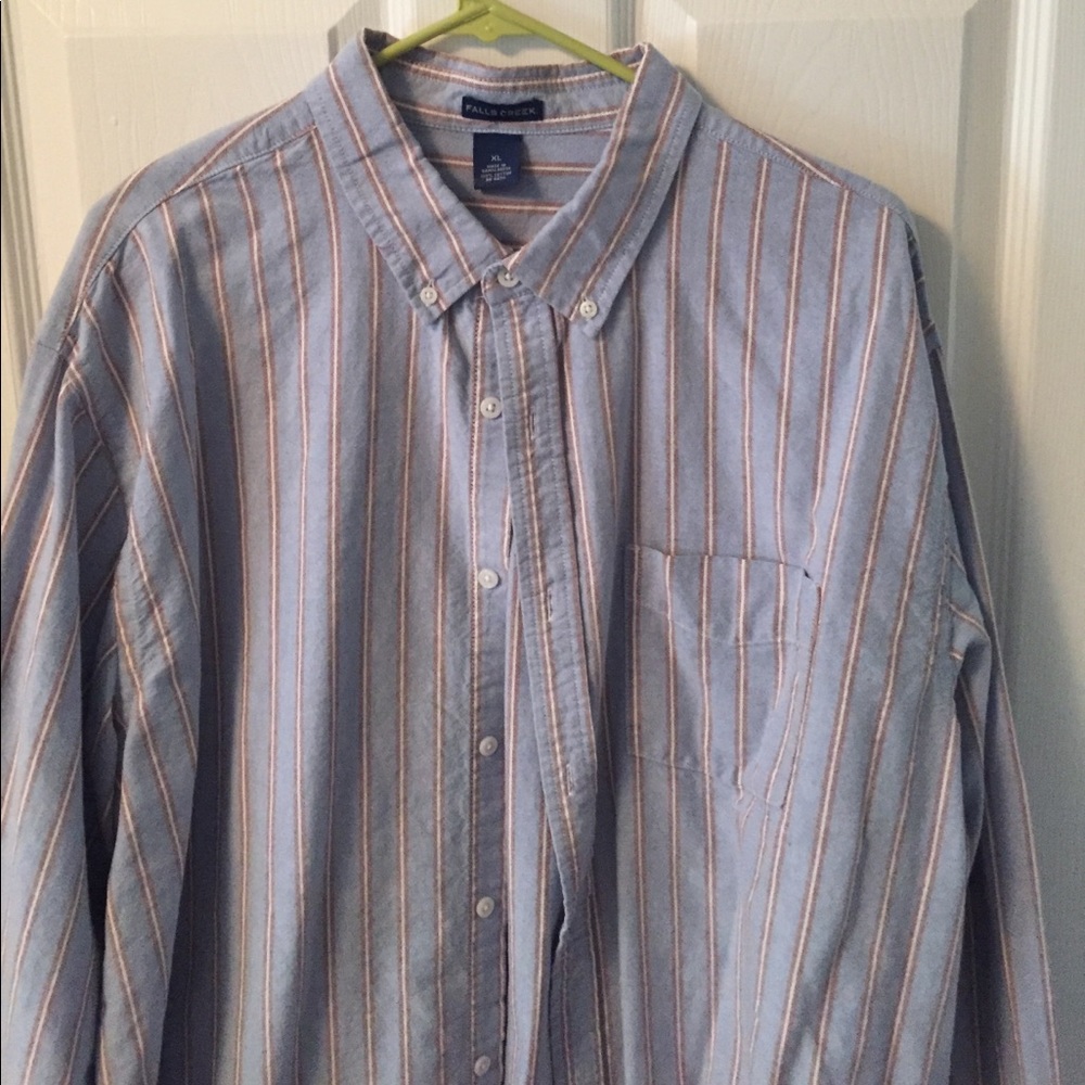 Button down men's striped shirt