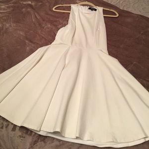 White skater dress