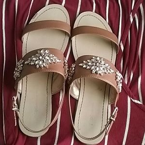 BCBG jeweled sandals