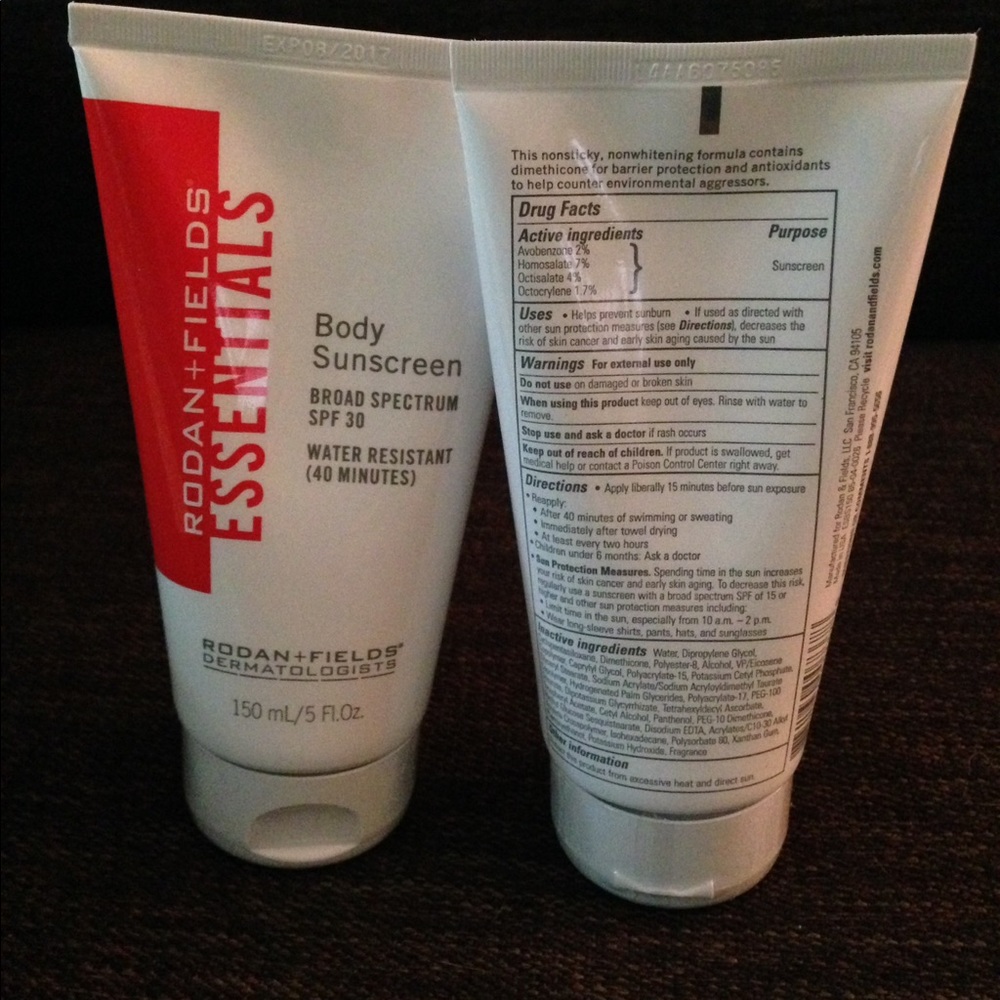 NWT Two Rodan & Fields SPF 30 Body Sunscreen