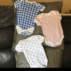 Stars Plaid And Cars Onesies