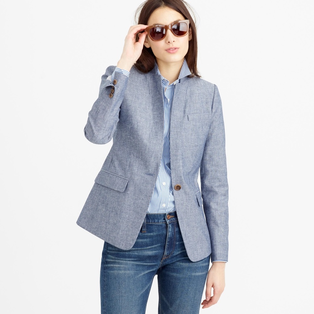J Crew Regent blazer in chambray