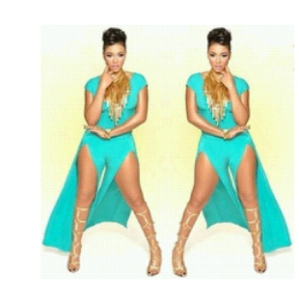 Womens split leg jumpsuit