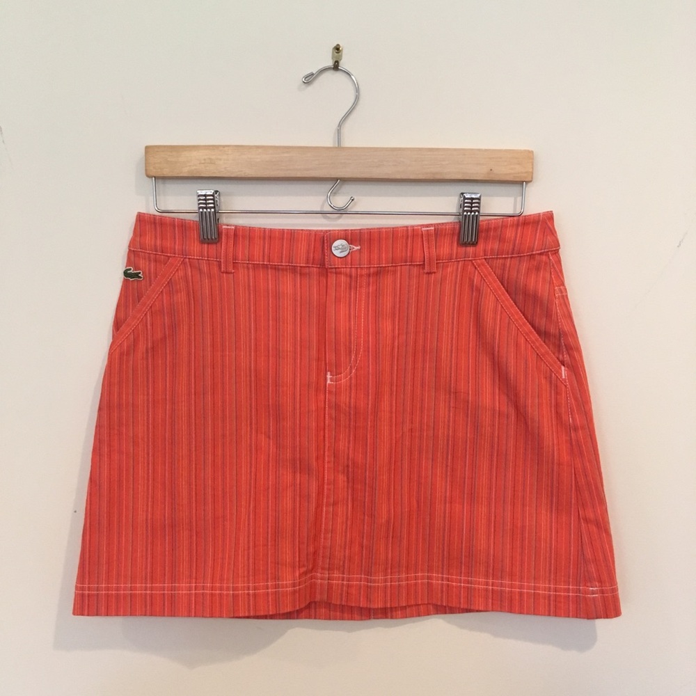 Lacoste Orange Mini-Skirt, Size 38