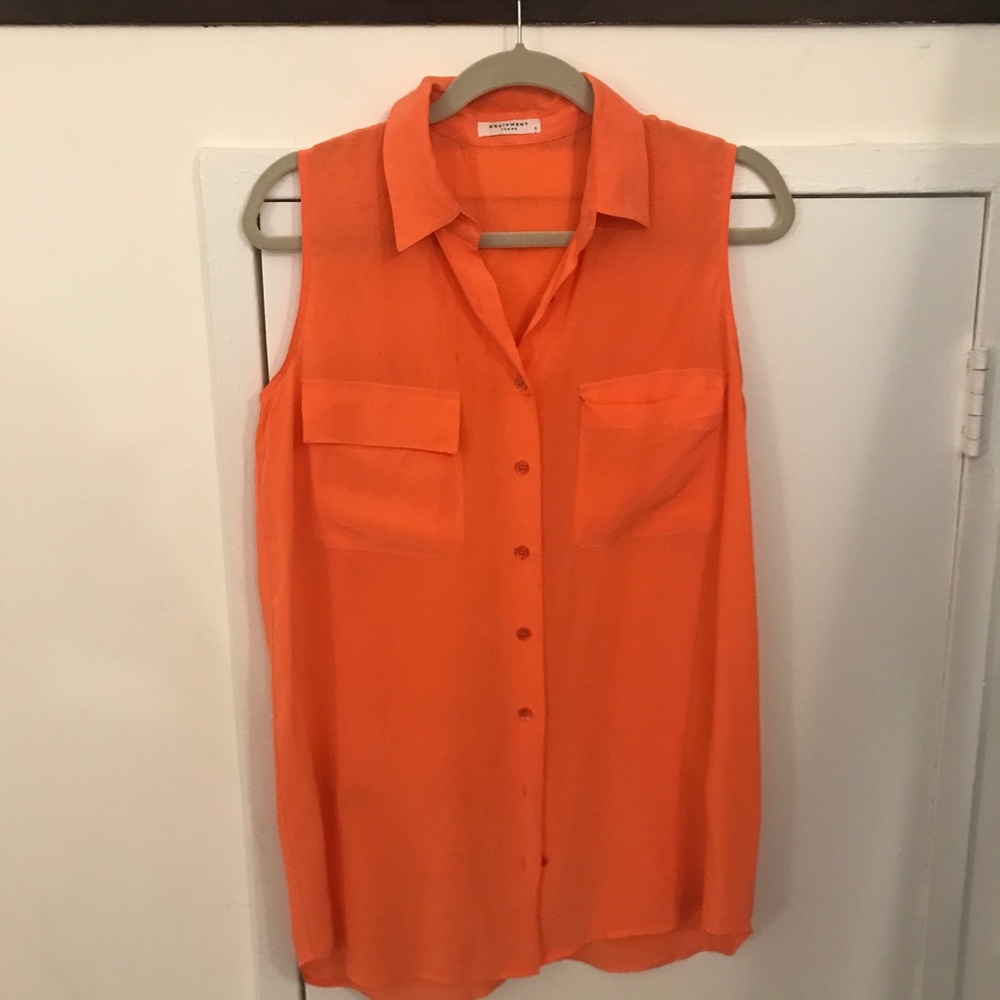 Bright peach Equipment blouse