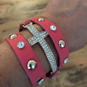 Wrap faux crystal bracelet