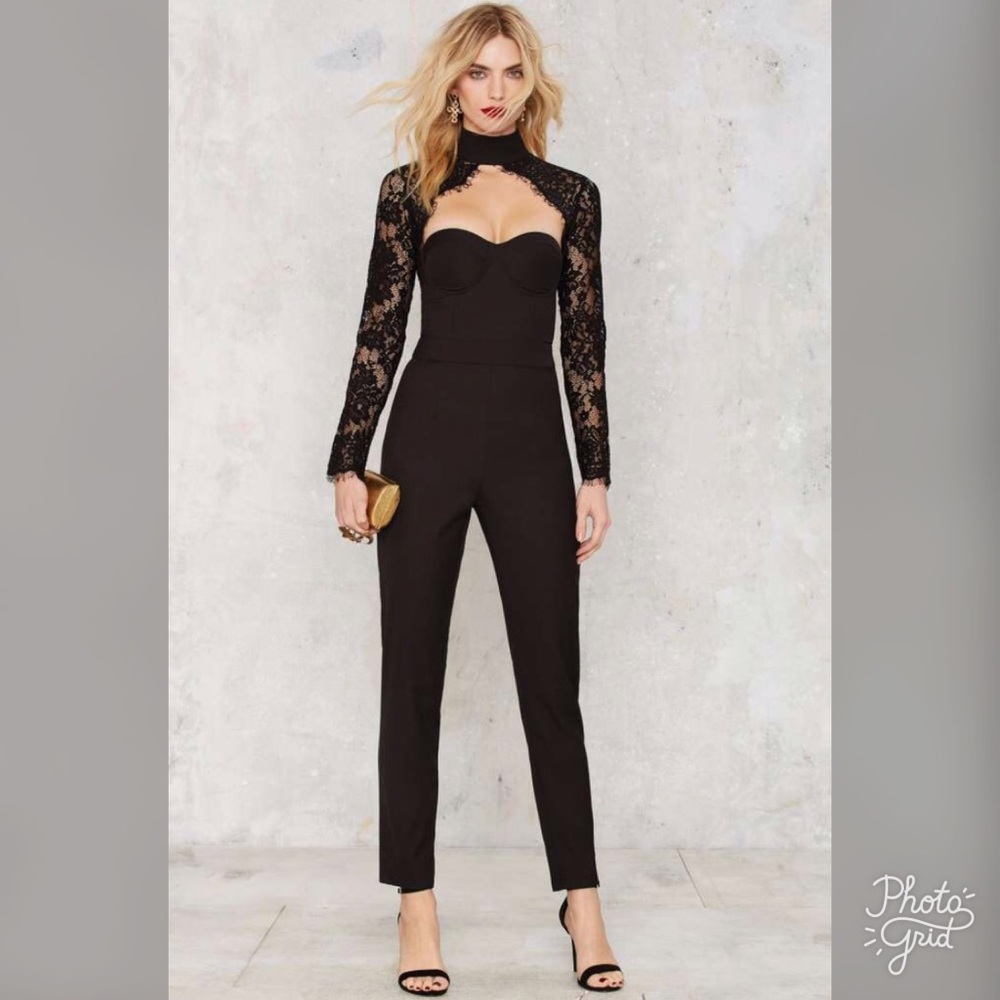 Misha Collection Kiara Lace Jumpsuit XS NWT