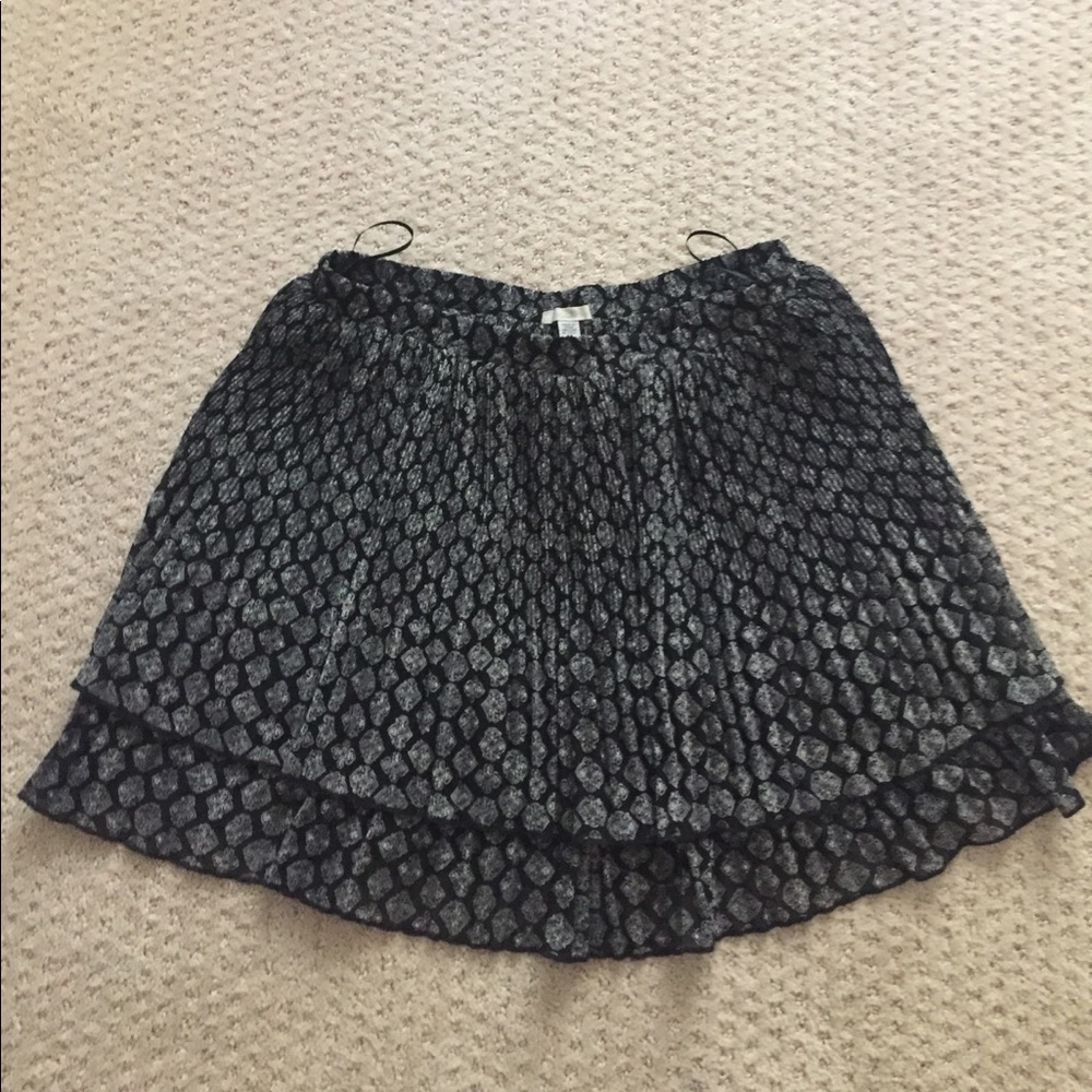 Layered black mini skirt