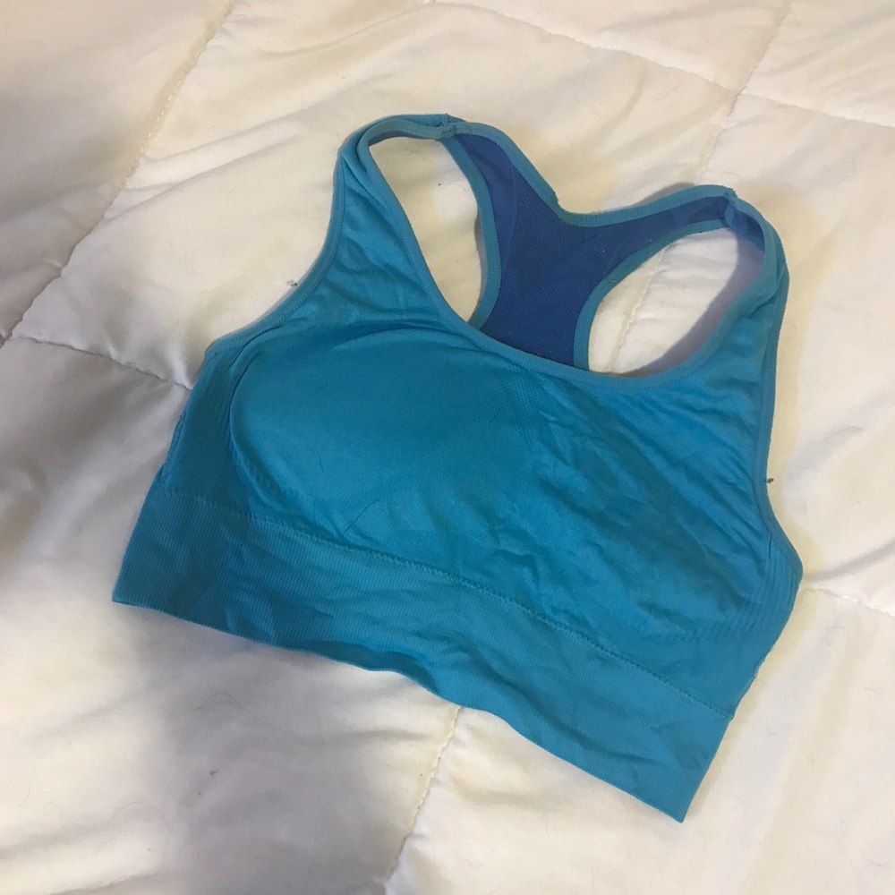 Blue and pink 2 sided sportsbras
