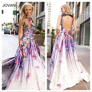 Brand New Jovani Floral Gown