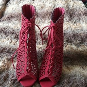 Red high heels boot