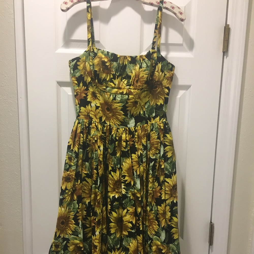 Beautiful Bernie Dexter Sunflower print dress