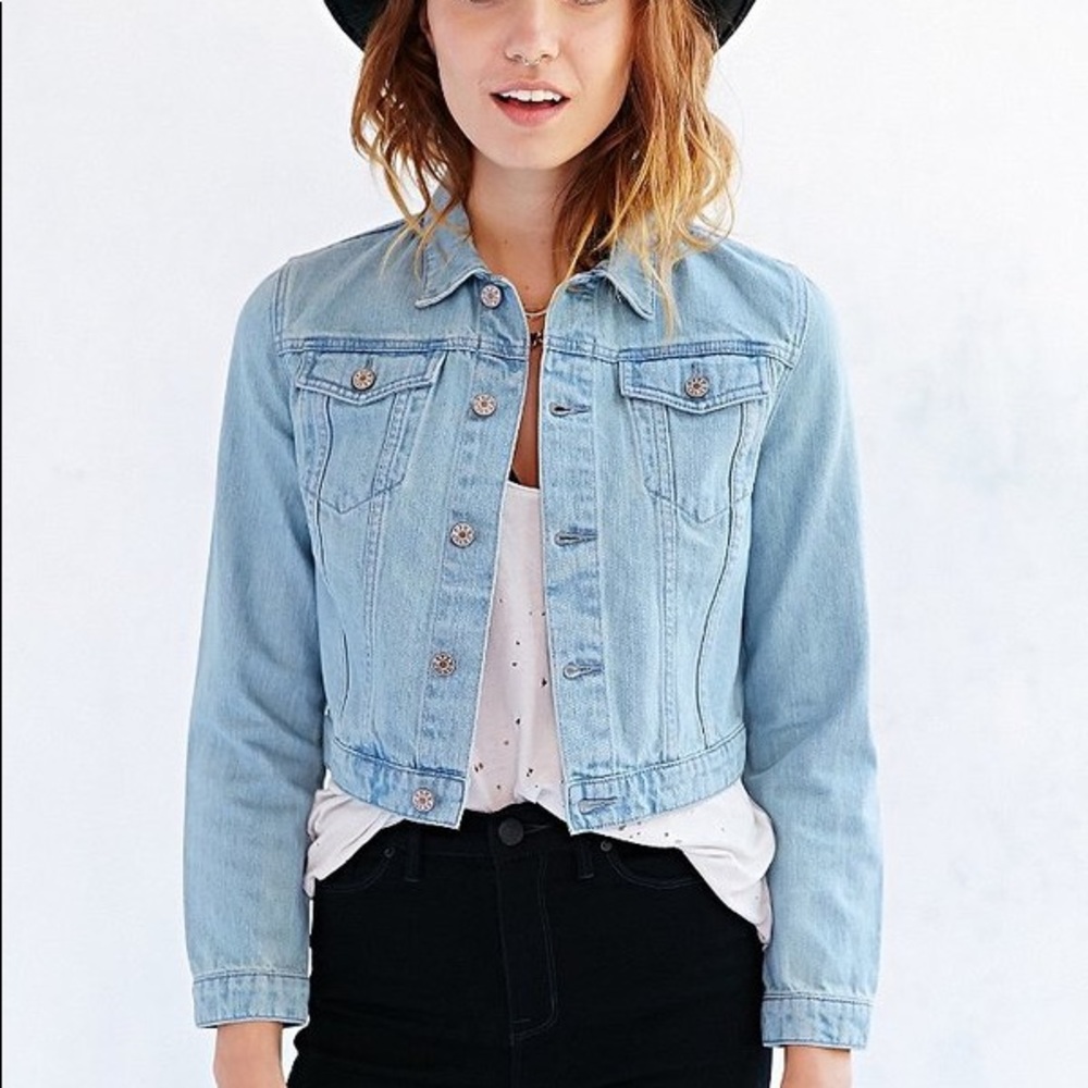 Urban Outfitters Cropped Jean denim Jacket
