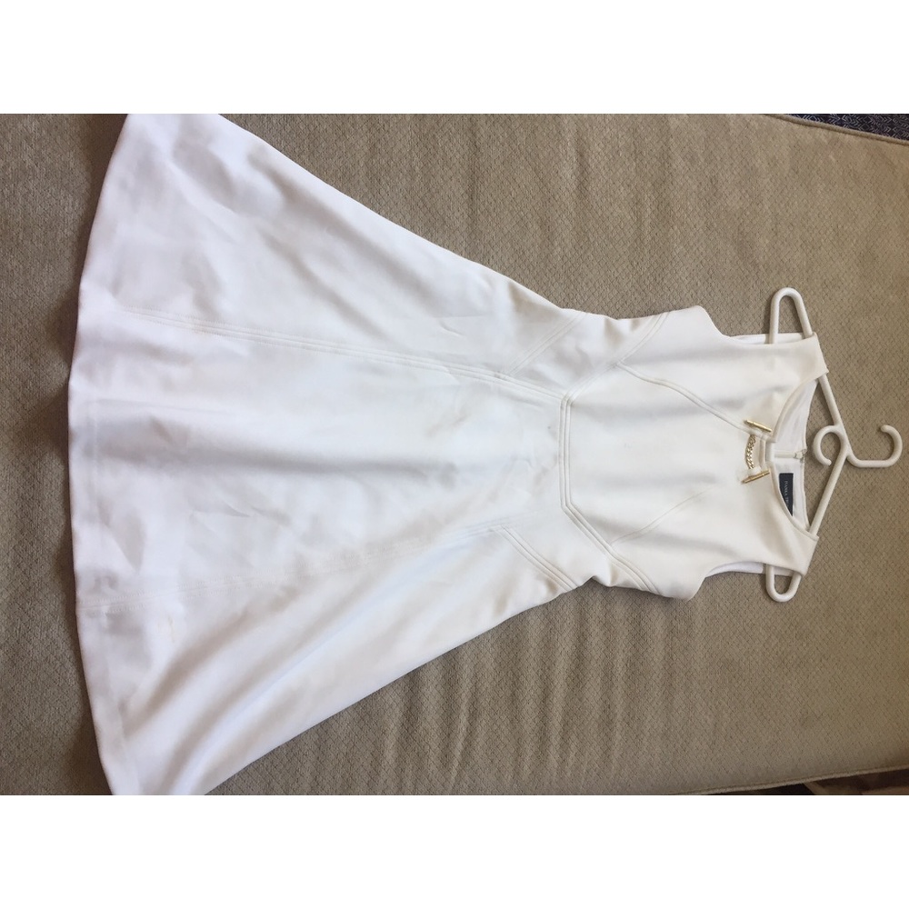 White fancy occasion midi dress