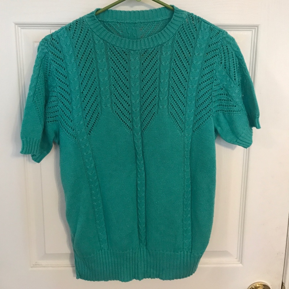 Short sleeve vintage sweater