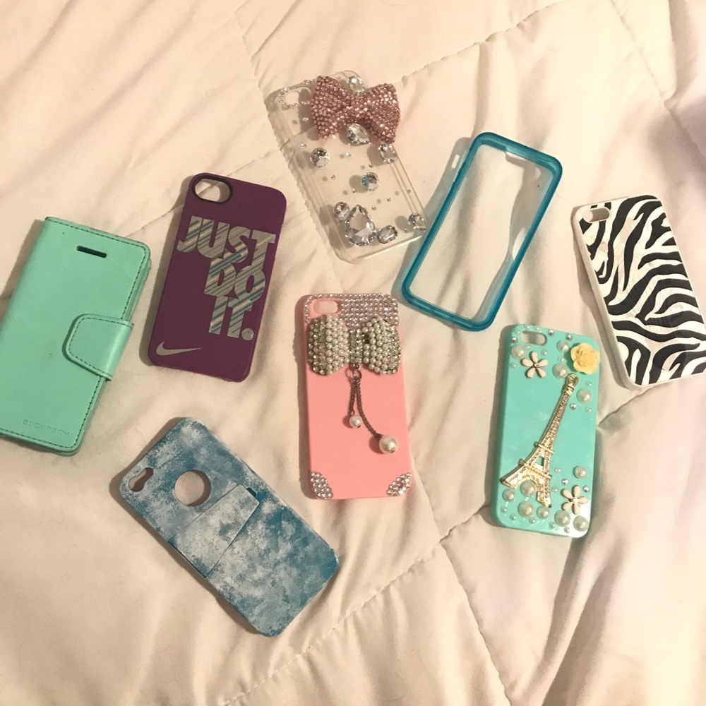 8 iPhone 5 cases and an iPod 4 case