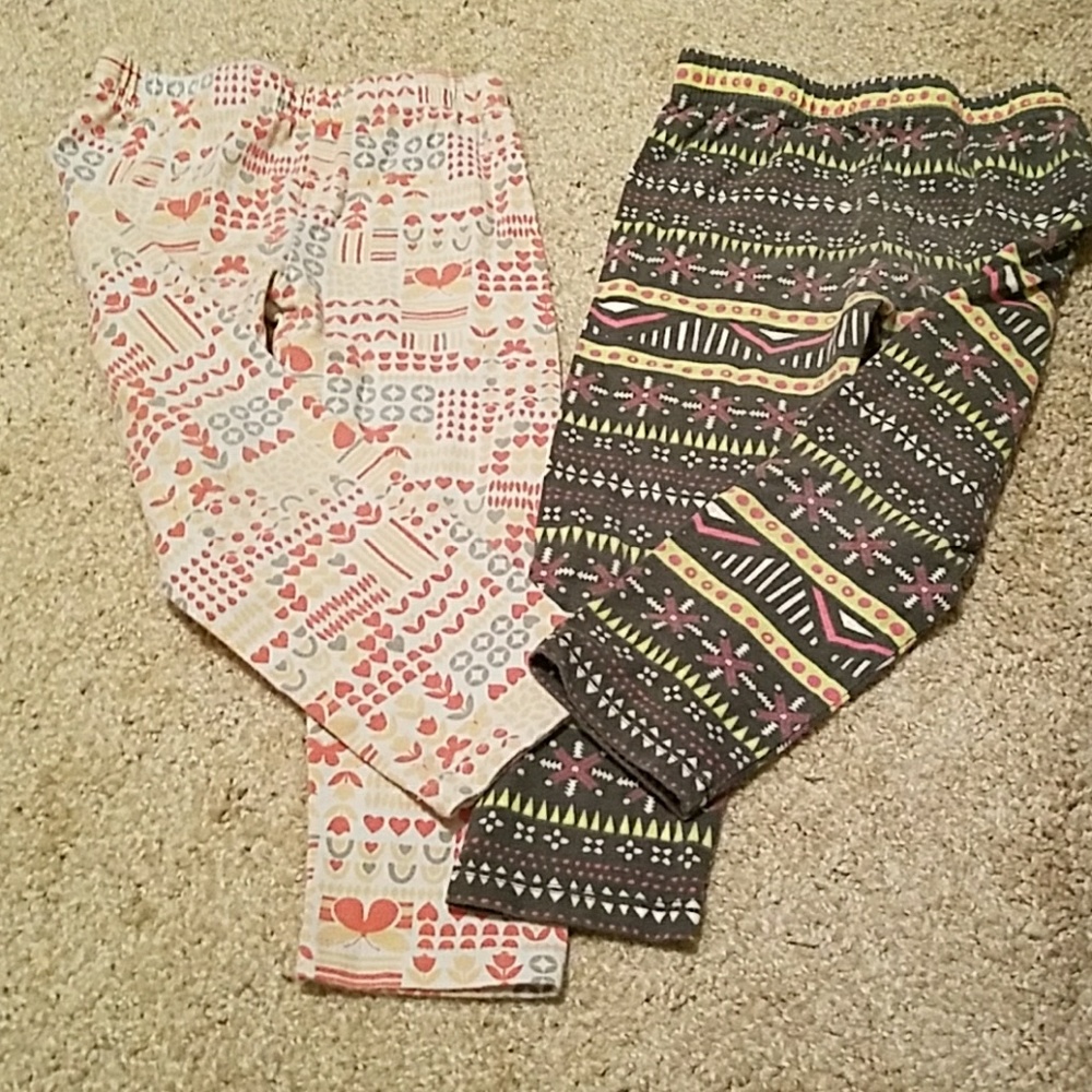 Girls leggings! Includes both pair.